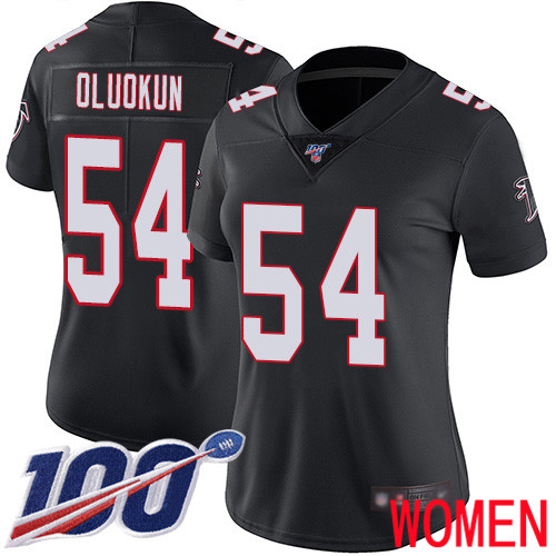 Atlanta Falcons Limited Black Women Foye Oluokun Alternate Jersey NFL Football 54 100th Season Vapor Untouchable